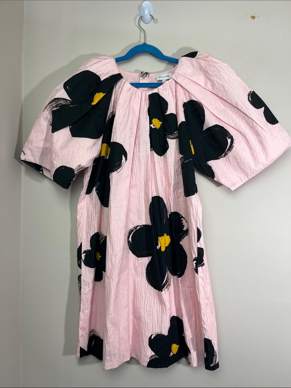 Marc Jacobs Pink Dress with Black & Yellow Floral Print